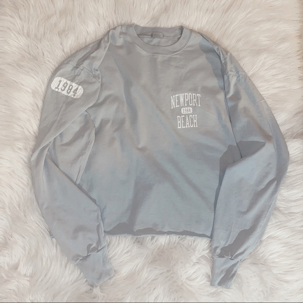 brandy melville john galt light blue crewneck